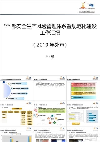 安全生产风险管理体系暨规范化建设工作汇报