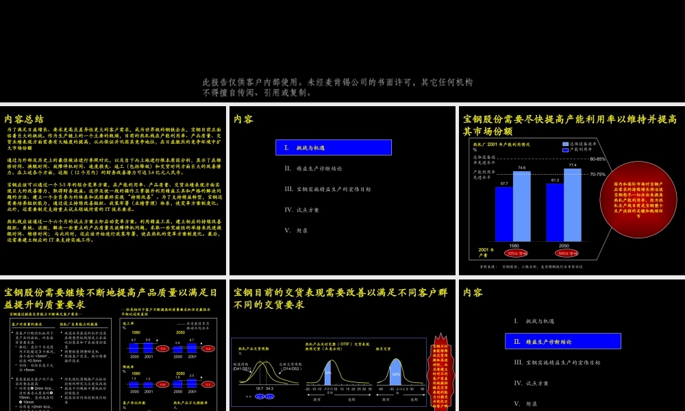 宝钢公司精益生产诊断结果汇报