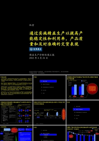 宝钢公司精益生产诊断结果汇报