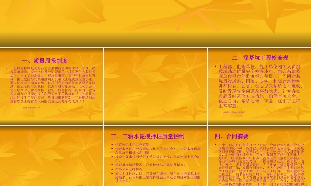 工程部精细化管理汇报