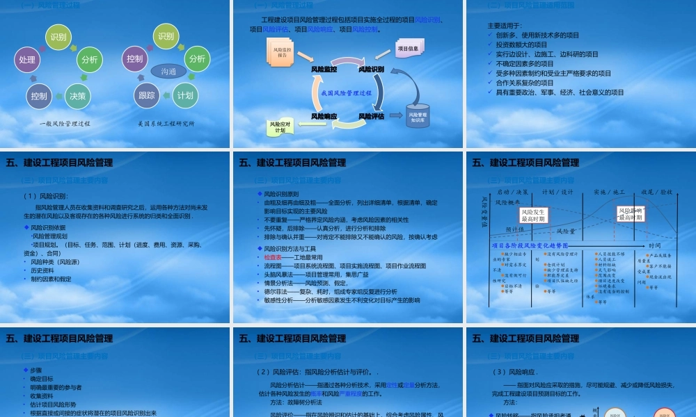 工程项目风险管理-汇报材料
