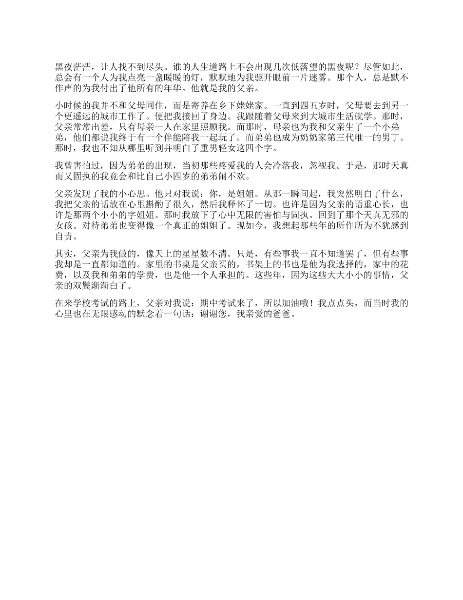 感谢那个为我提灯的人作文700字_第1页