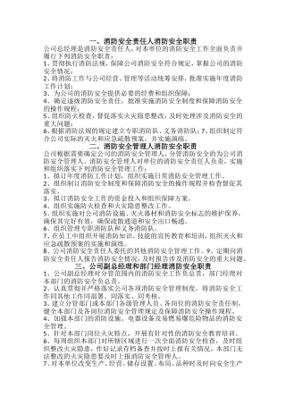 公司各级消防安全责任制
