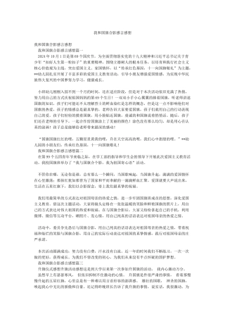 我和国旗合影感言感想