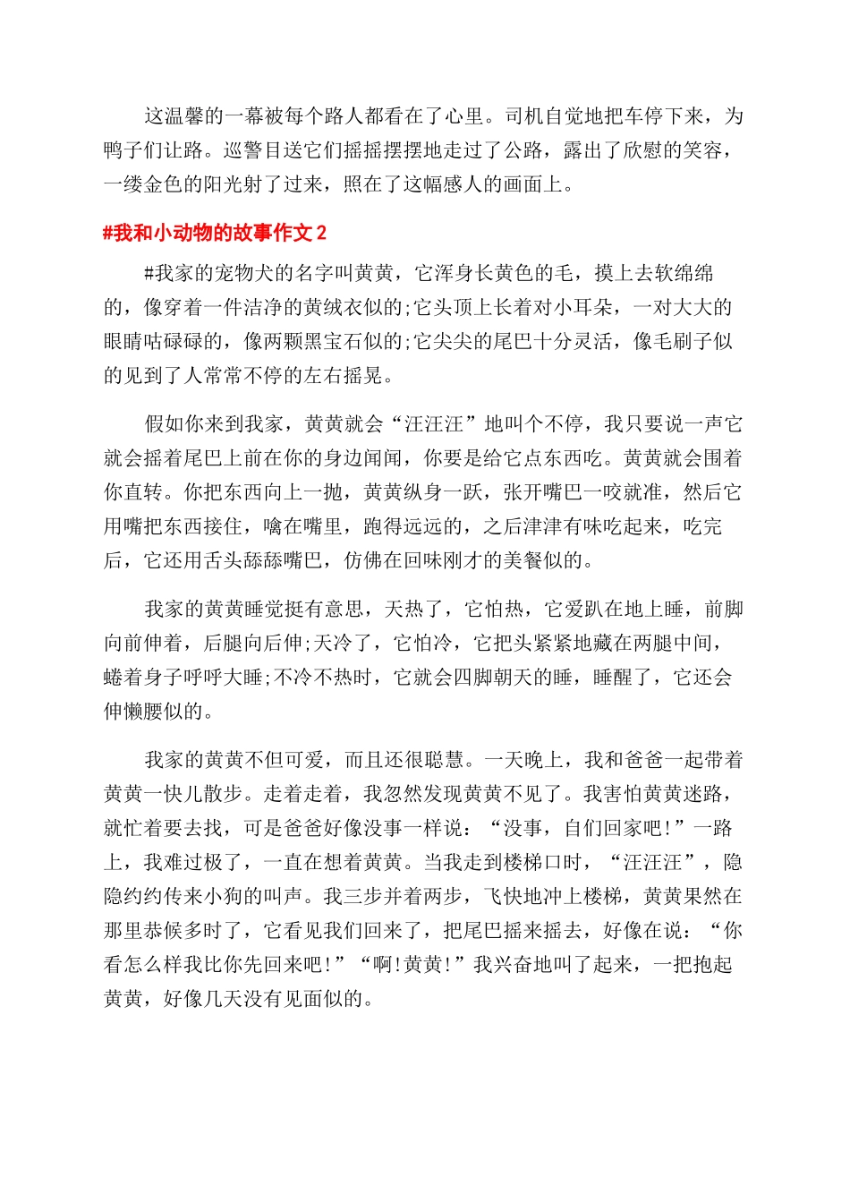 我和小动物的故事作文范文初三作文范文五篇_第2页