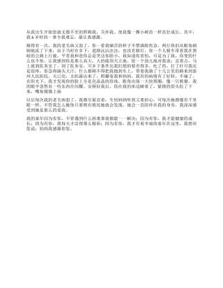 我感激的一个人作文600字