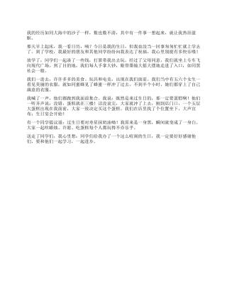 我的十岁生日作文500字