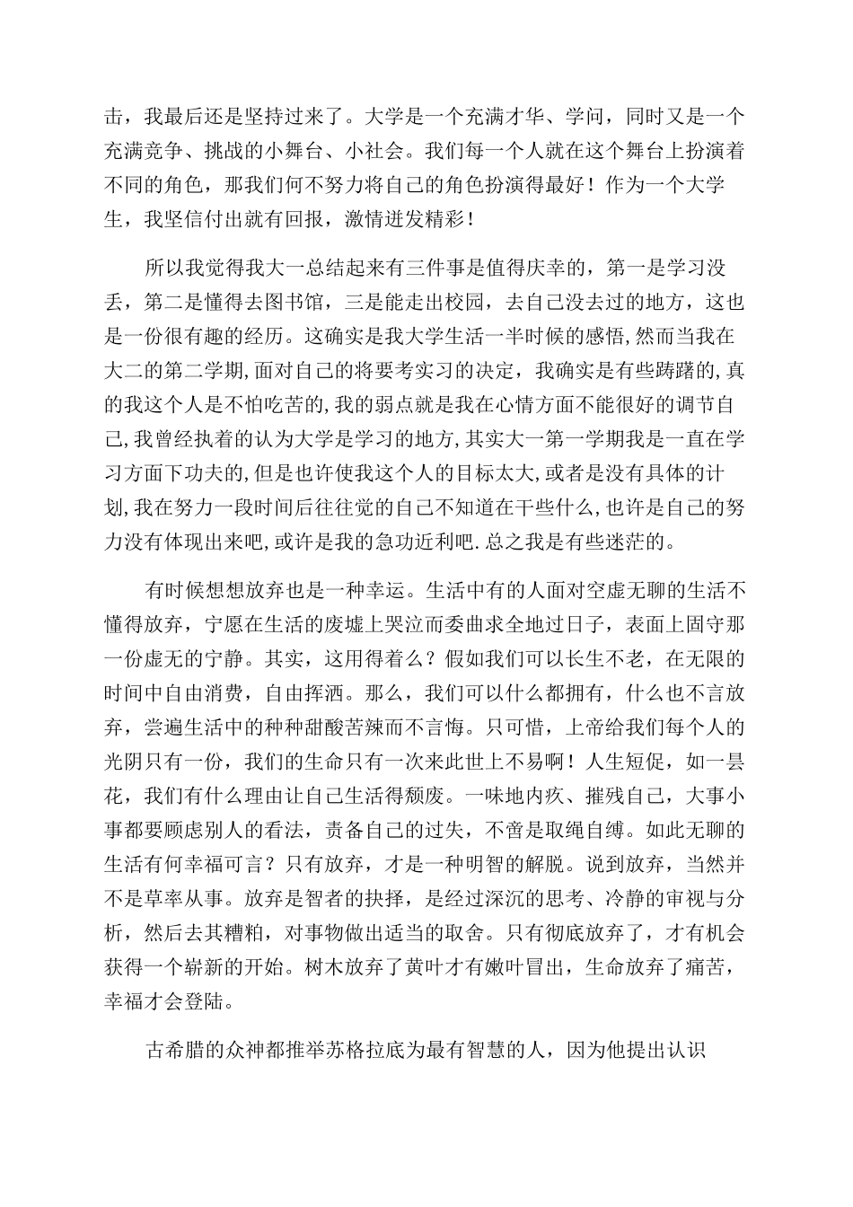 我的大学生活总结范文_第3页