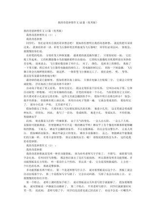 我的奇思妙想作文12篇
