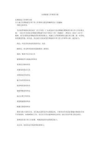 扫黑除恶工作领导小组