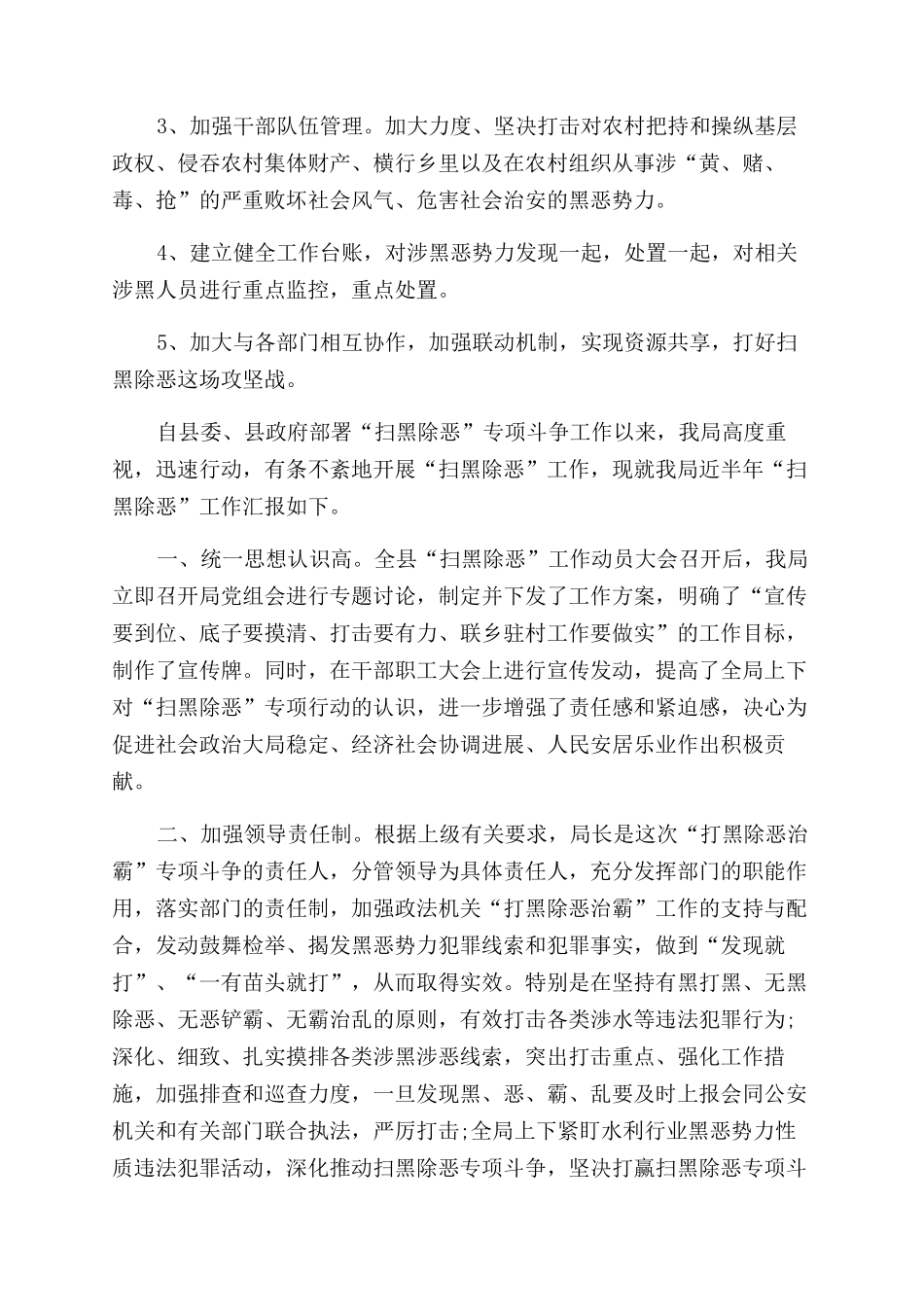 扫黑除恶工作总结范文2024_第2页