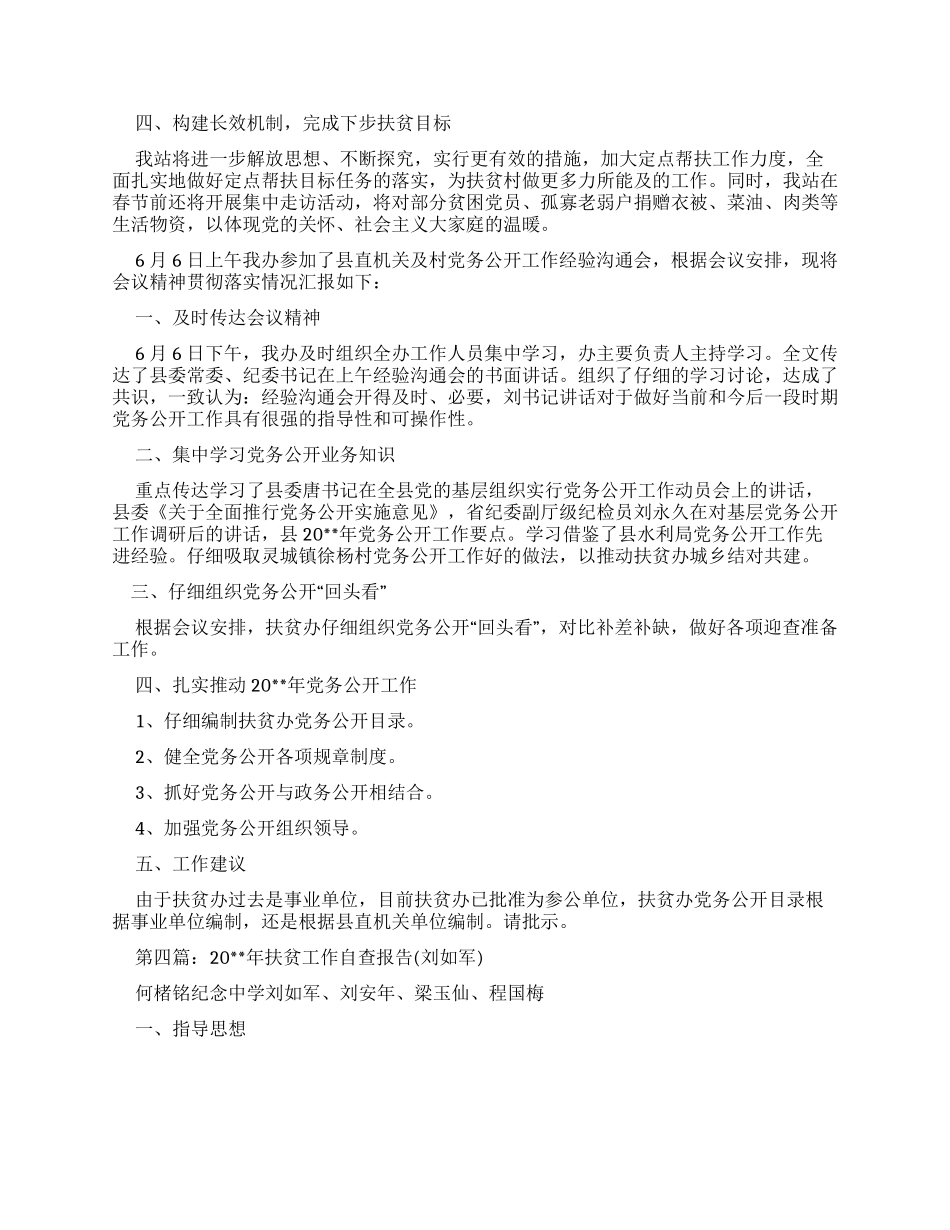 扶贫工作自查报告_第3页