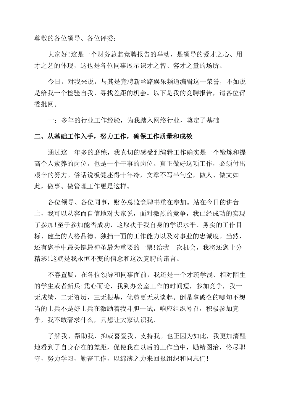 技术总监竞聘演讲稿范文_第2页