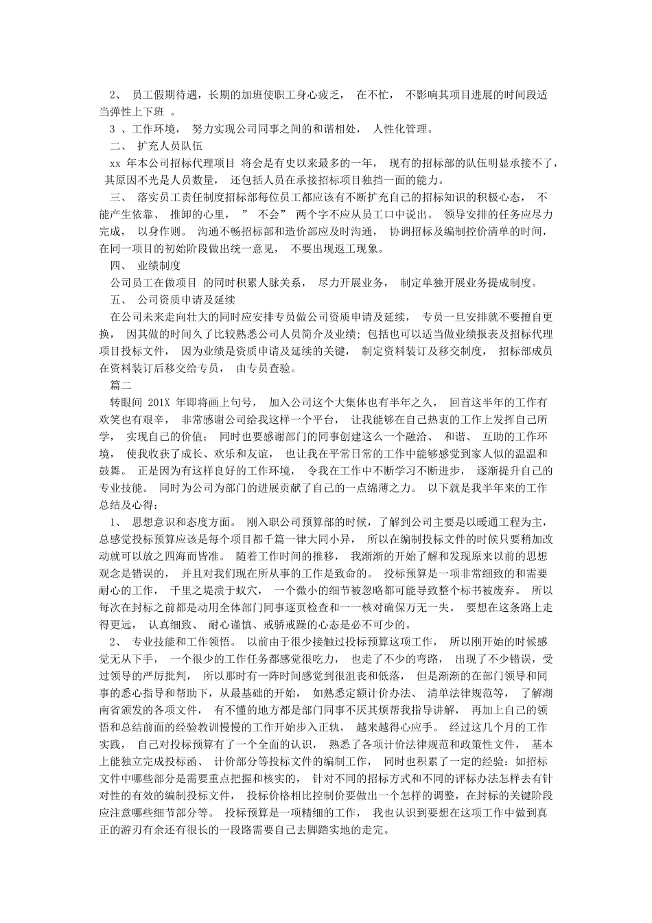 投标员年终工作总结范文_第2页
