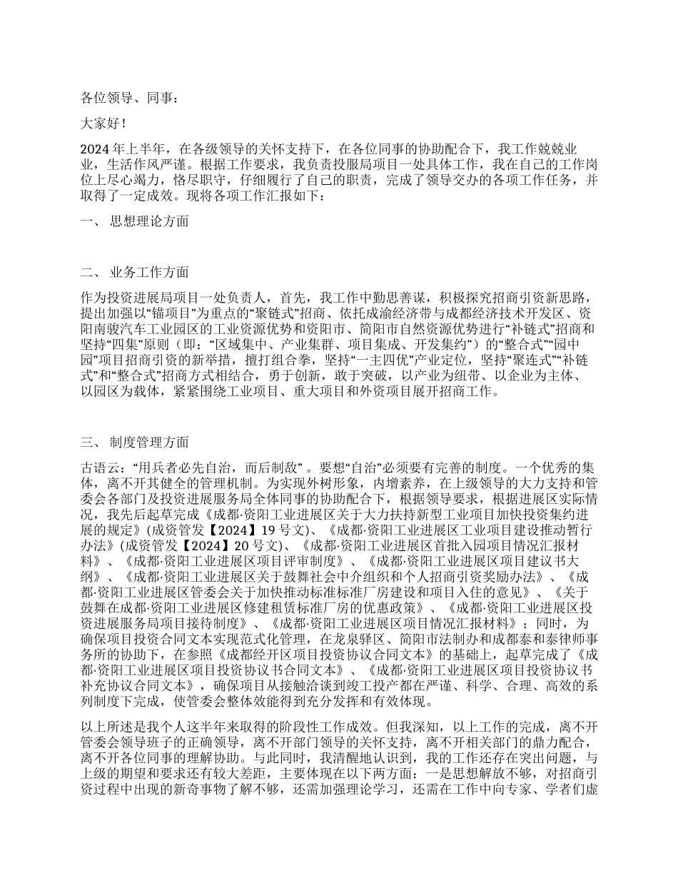 投资发展服务局工作总结_第1页