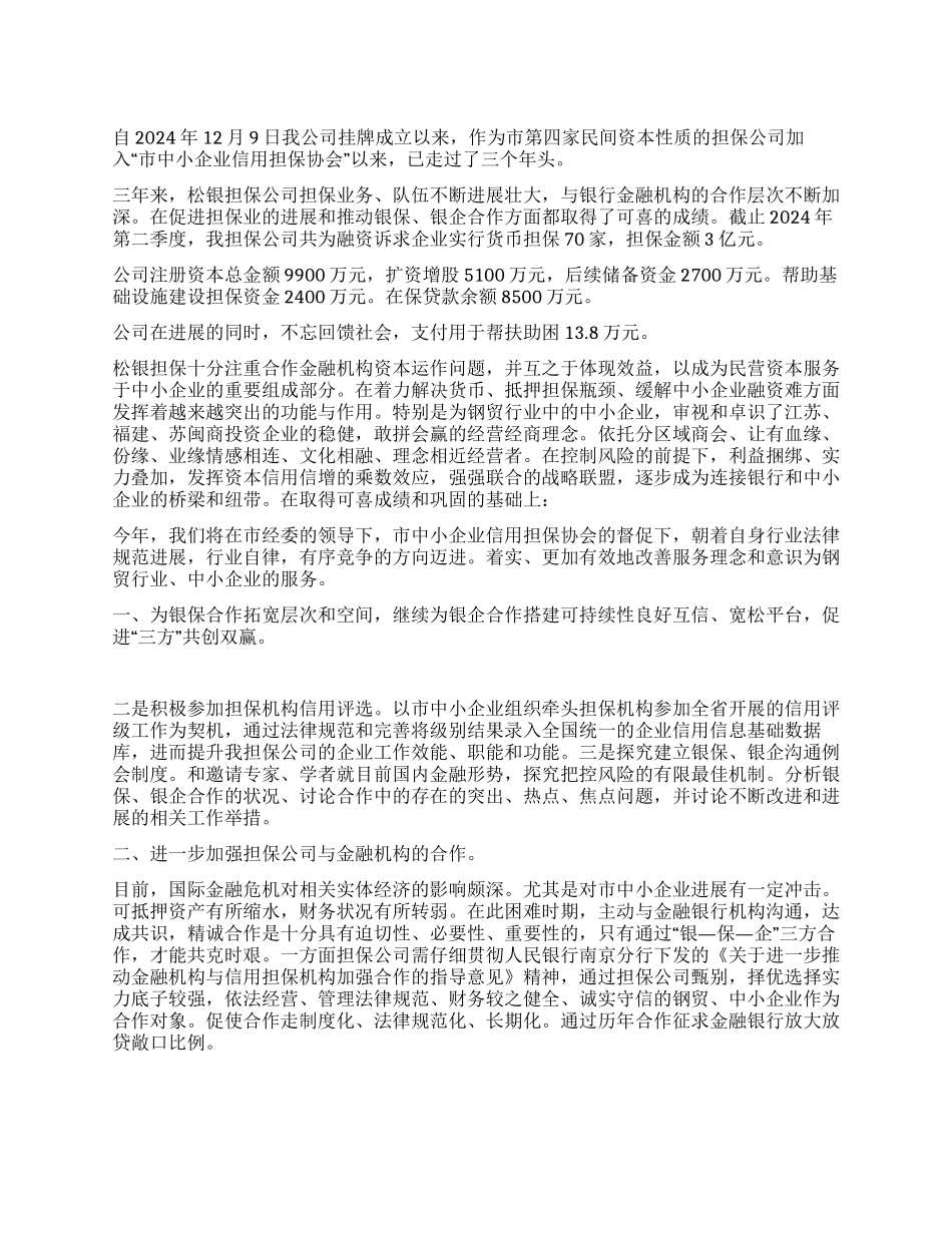 投资担保公司工作总结_第1页
