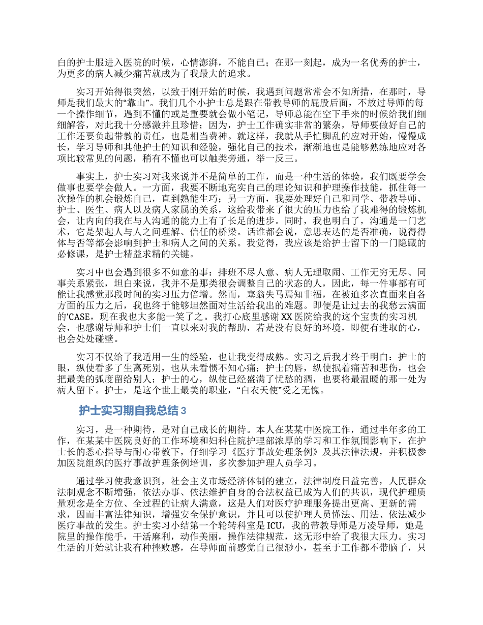 护士实习期自我总结_第2页