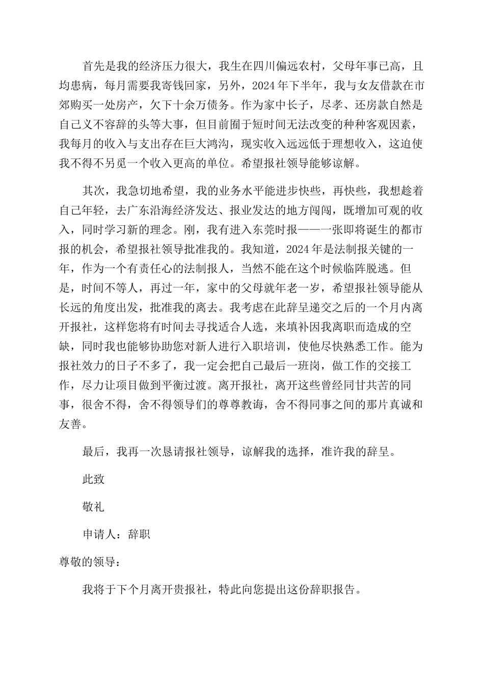 报社发行部员工的辞职报告范文_第3页