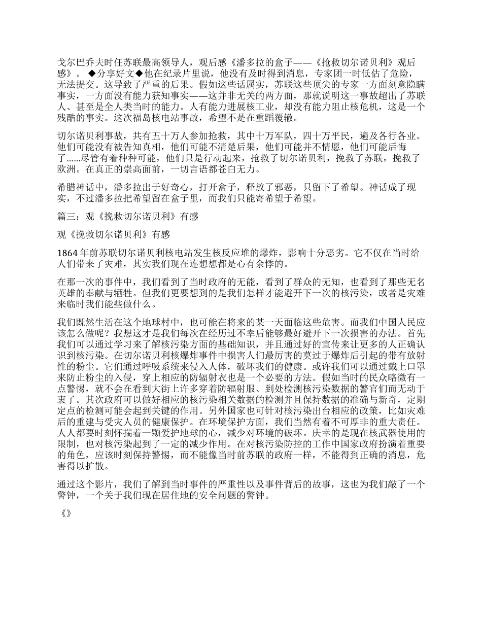 拯救切尔诺贝利观后感_第2页
