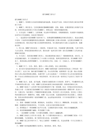 描写蝴蝶兰的句子