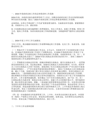 政法办2024年上半年工作总结