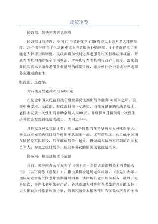 政策速览-精品文档