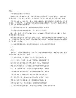 文明校园创建工作自查报告自查报告
