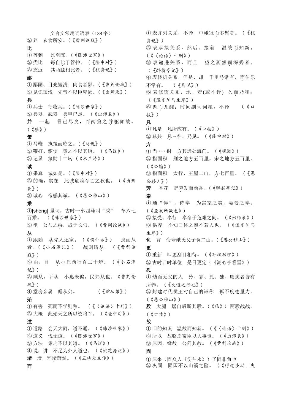 文言文常用词语汇编(1)_第1页