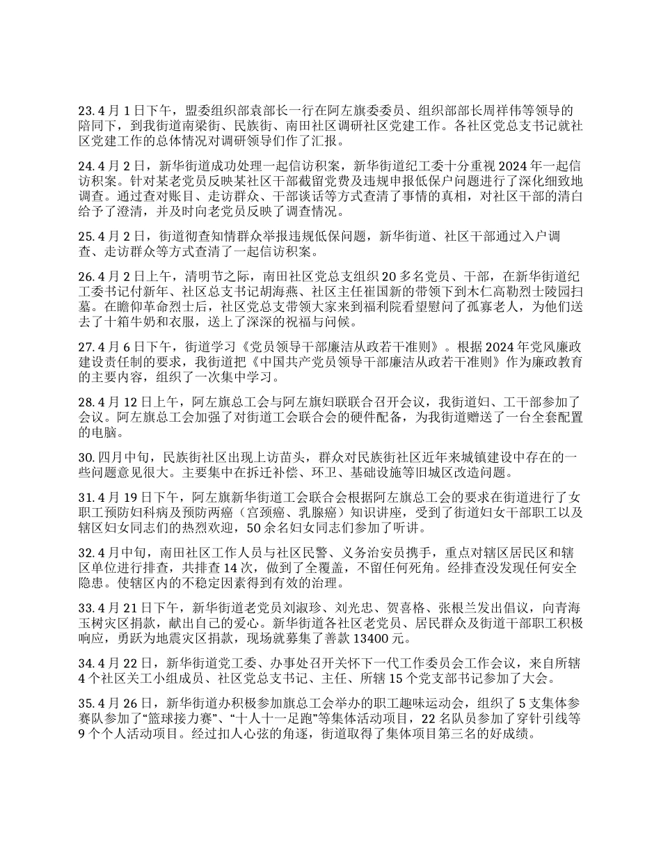 新华街道办事处2024年度大事记_第2页