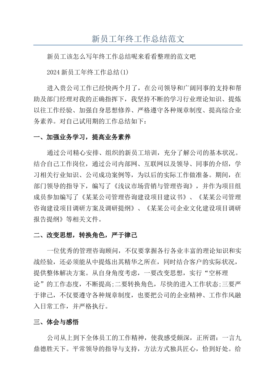 新员工年终工作总结范文_第1页