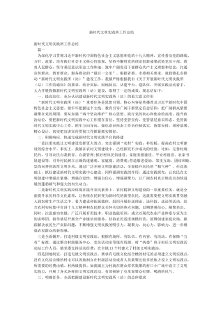新时代文明实践所工作总结