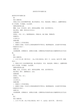 新春贺岁拜年视频方案