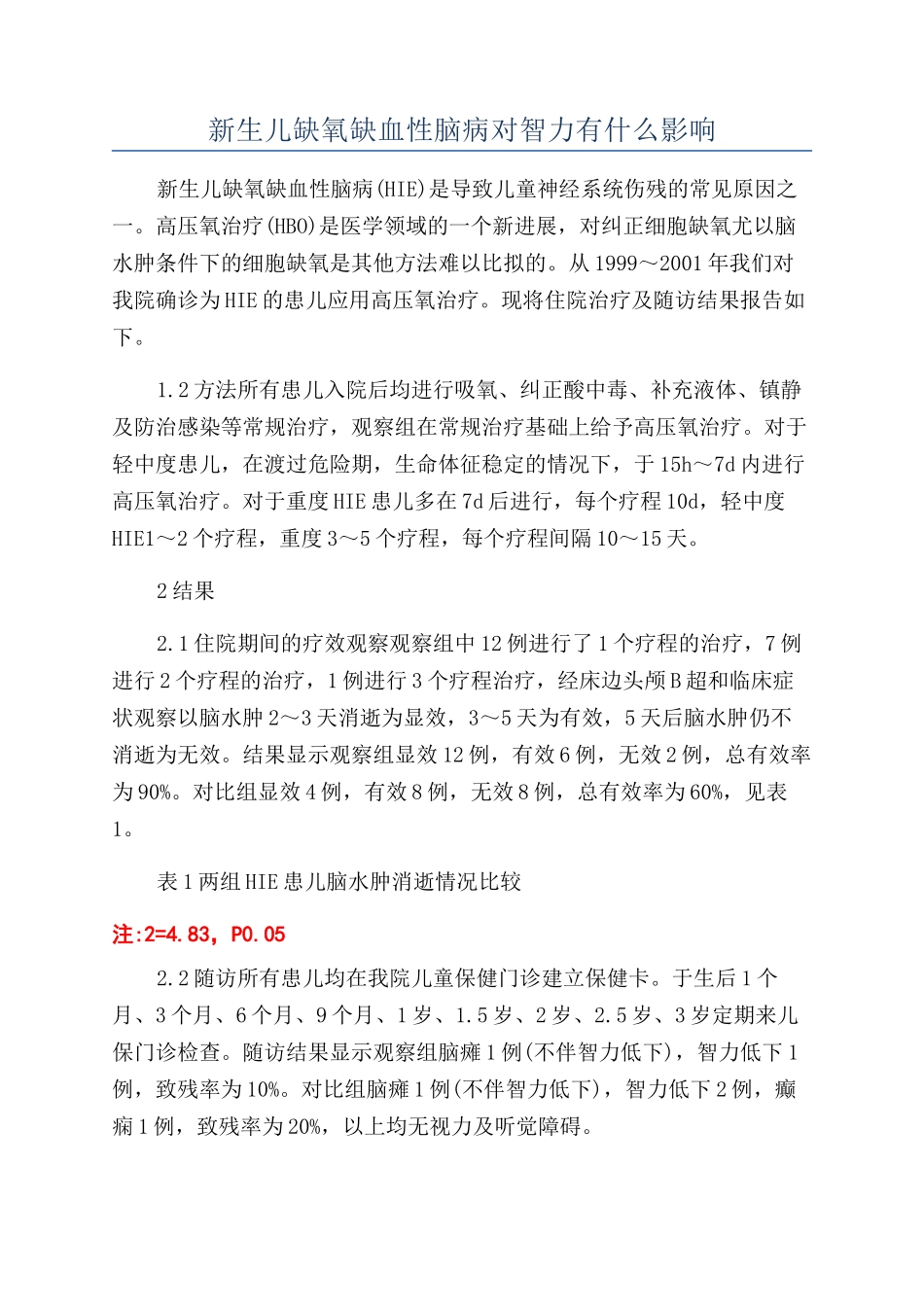 新生儿缺氧缺血性脑病对智力有什么影响_第1页