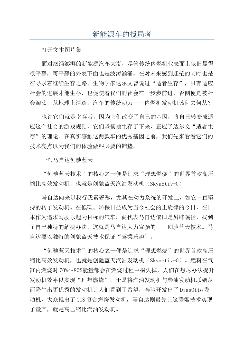新能源车的搅局者_第1页