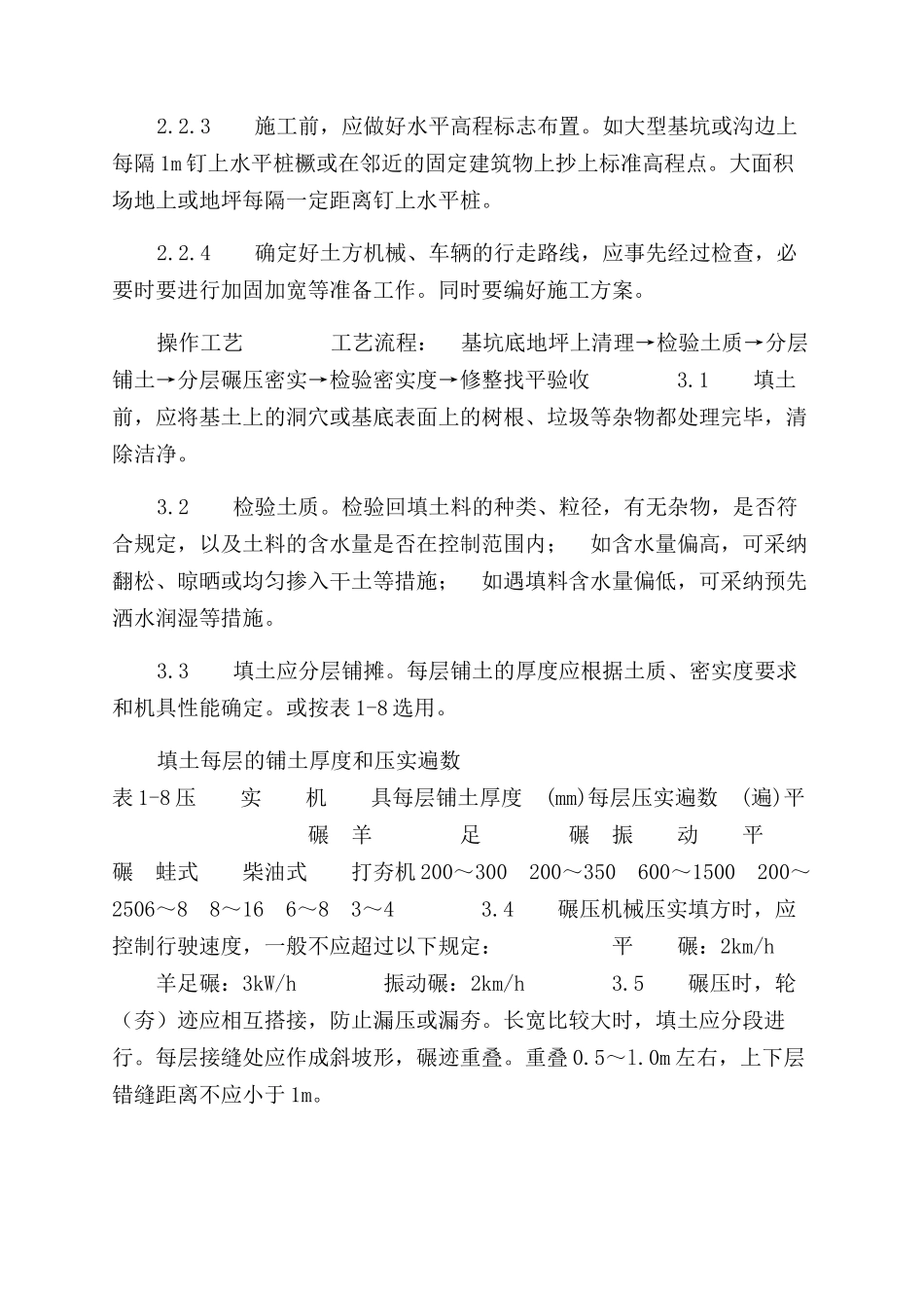 施工工艺工法机械回填土工艺标准（105-1996）_第2页