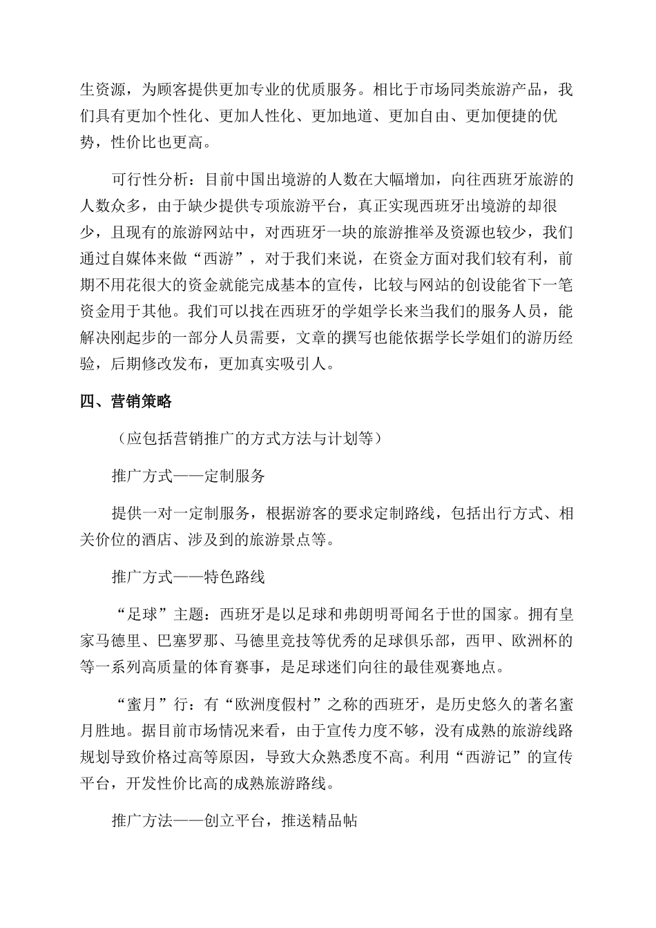 旅游业创新创业计划书_第3页