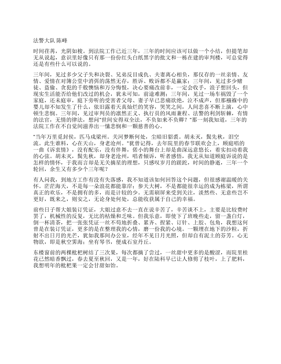春去秋来又一年——法院工作有感_第1页
