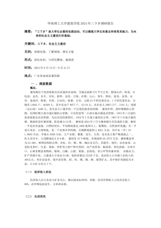 暑期三下乡调研报告