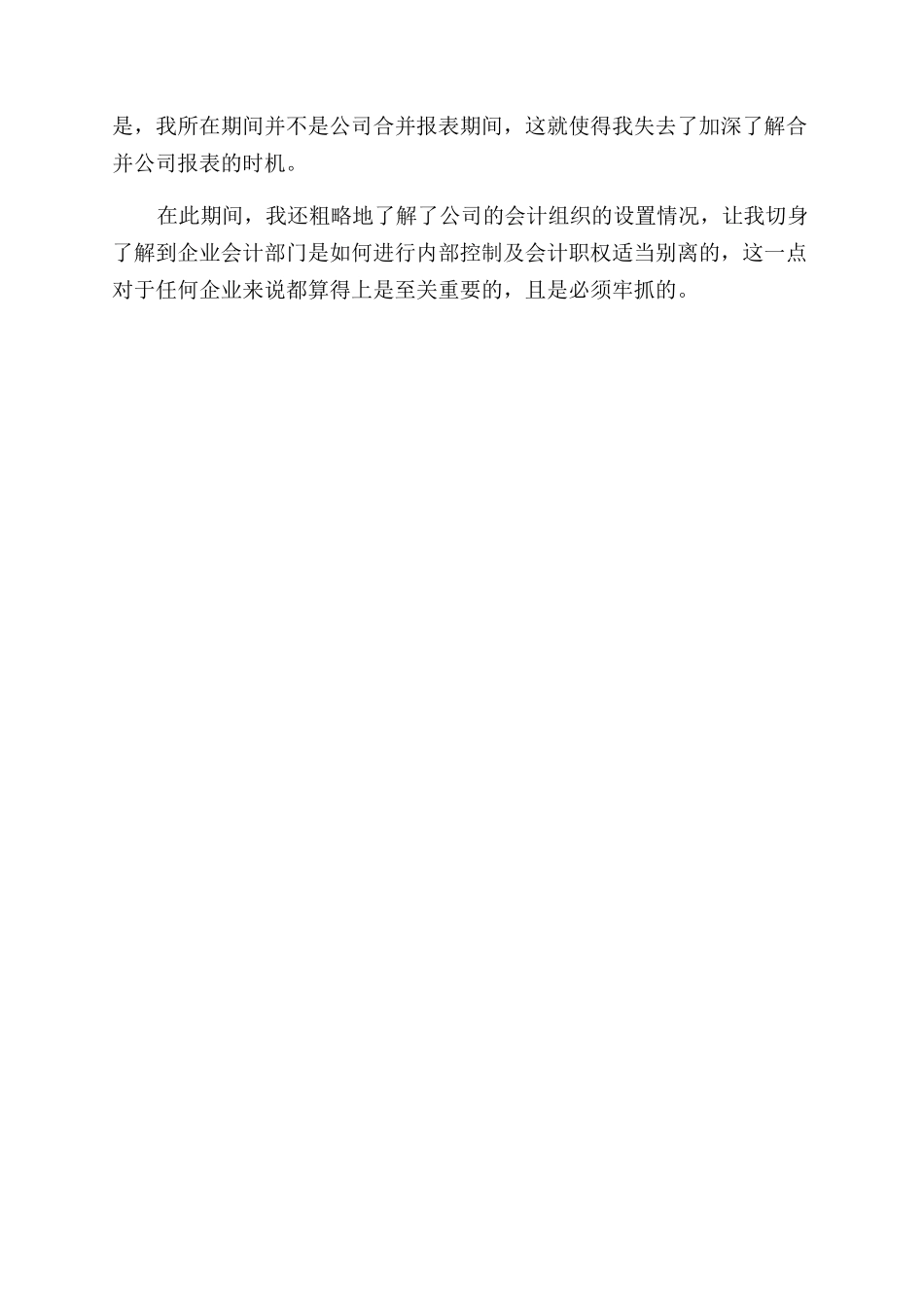 暑期会计的工作实践调查报告范文_第2页