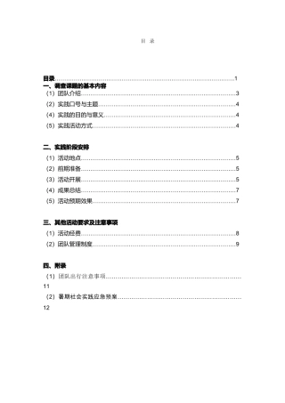 暑期实践活动策划