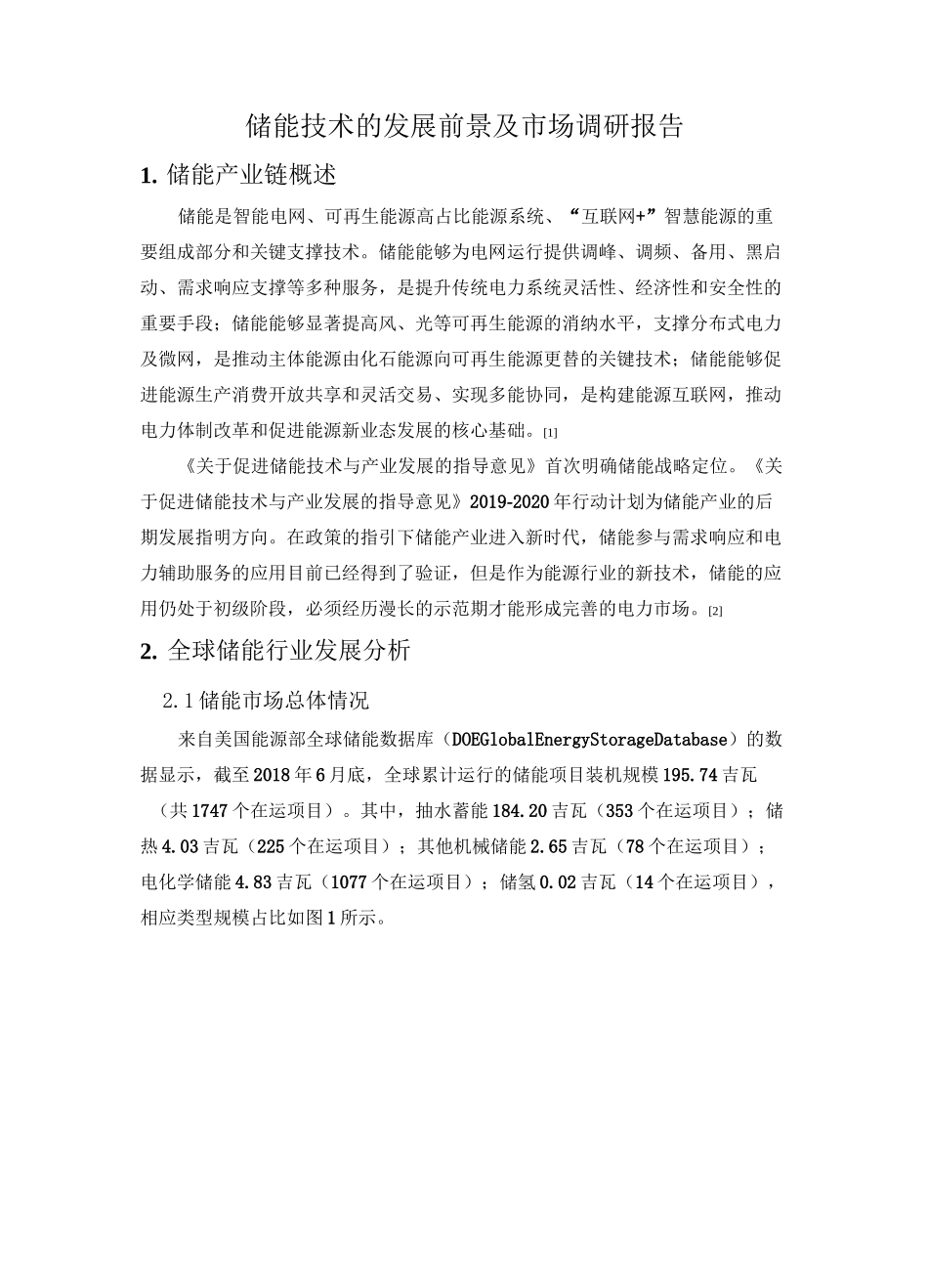 储能技术的发展前景及市场调研报告_第1页