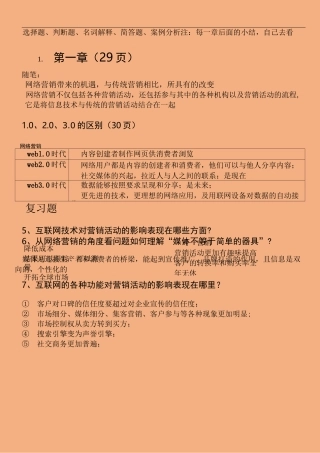网络营销复习