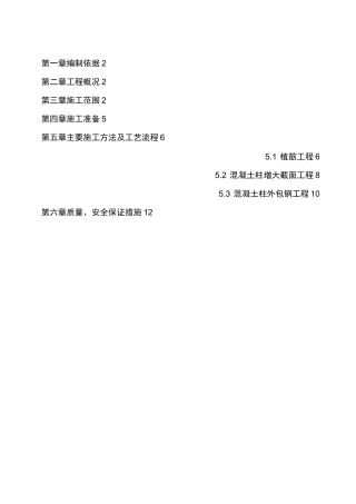 结构加固专项施工组织设计(自编)