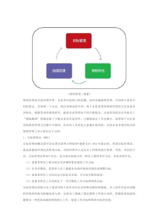 绩效管理常用的五大工具
