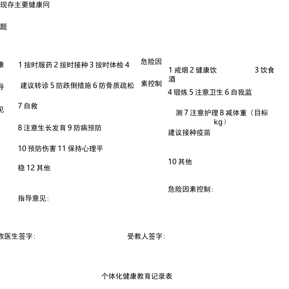 个体化健康教育记录表_第3页