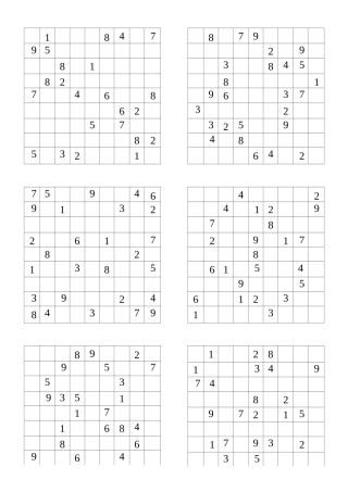 数独题目—难度系数4.