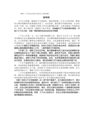 曾晓晴-三下乡总结