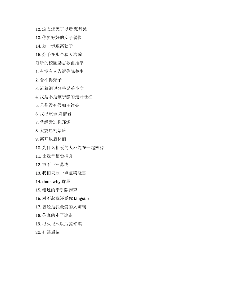 有什么好听的校园励志歌曲_第2页