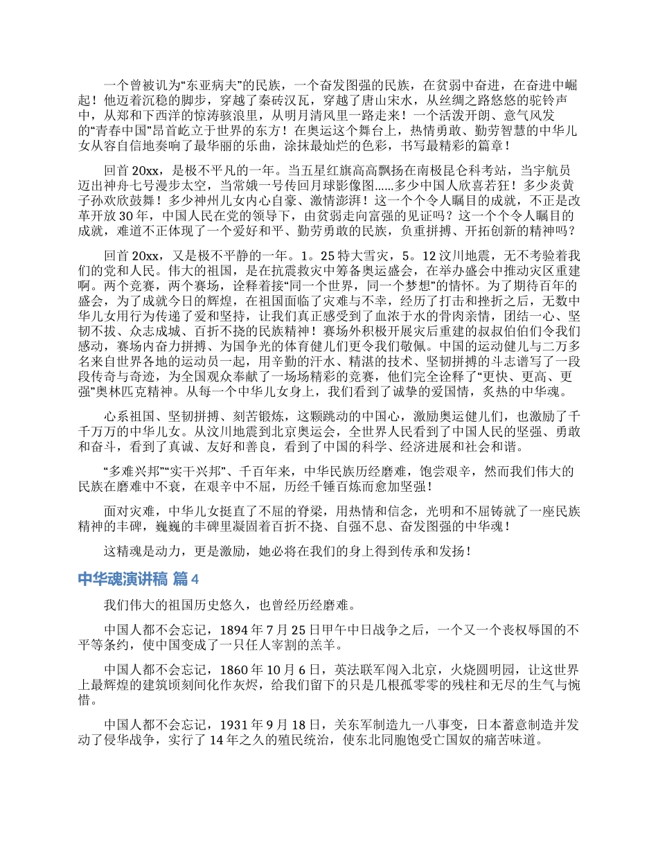 有关中华魂演讲稿范文汇编八篇_第3页