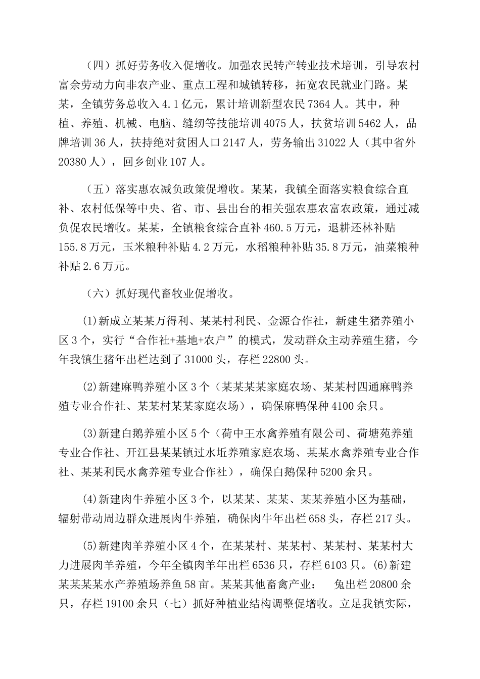 有关促进农民增收工作自查报告范文_第2页